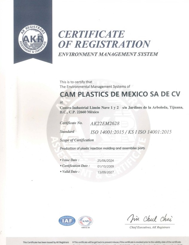 ISO 14001 Certificate